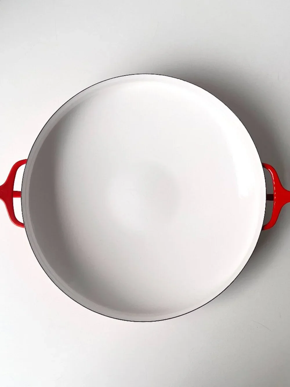 Vintage MCM Dansk Designs Kobenstyle Quistgaard Danish Red Enamel Paella Pan